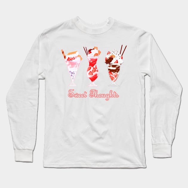 Sweetest Desserts Long Sleeve T-Shirt by Pastelideas